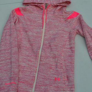 Pink Under Armour Zip Up Sweatshirt